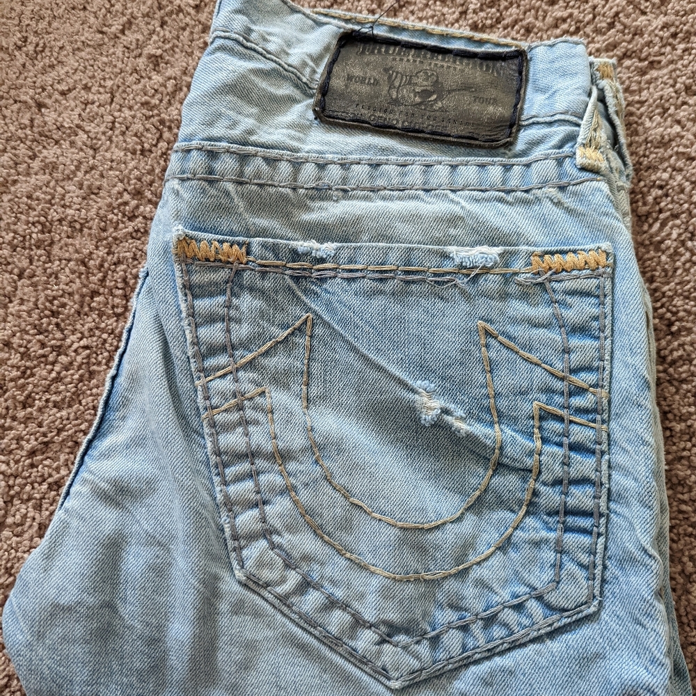 True Religion Distressed Shorts